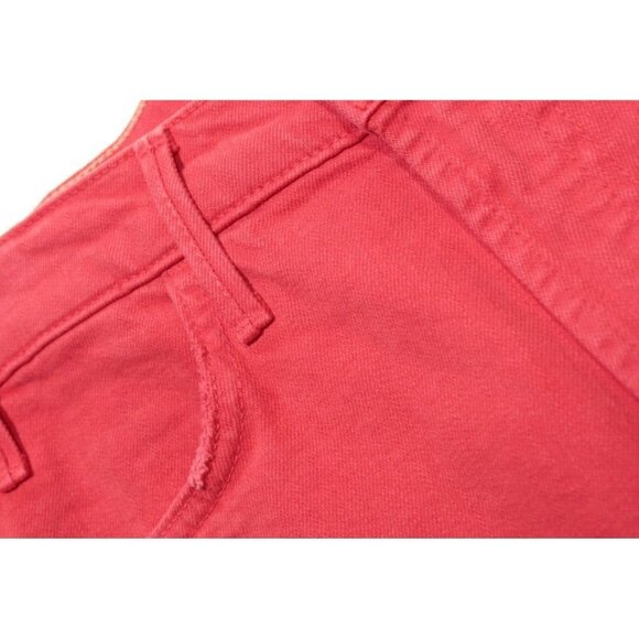 NWT Mother Hustler Ankle Fray in Mars Red High Rise Bootcut Crop Jeans 25 - Picture 3 of 14